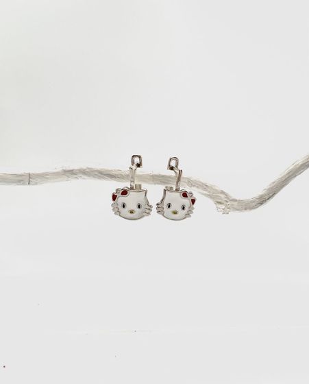 Серебряные серьги с емаллю