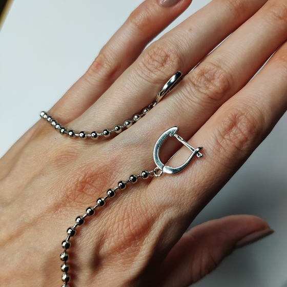 Silver earrings without stones