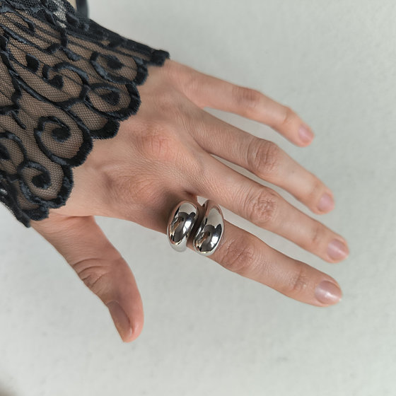 Silver ring without stones