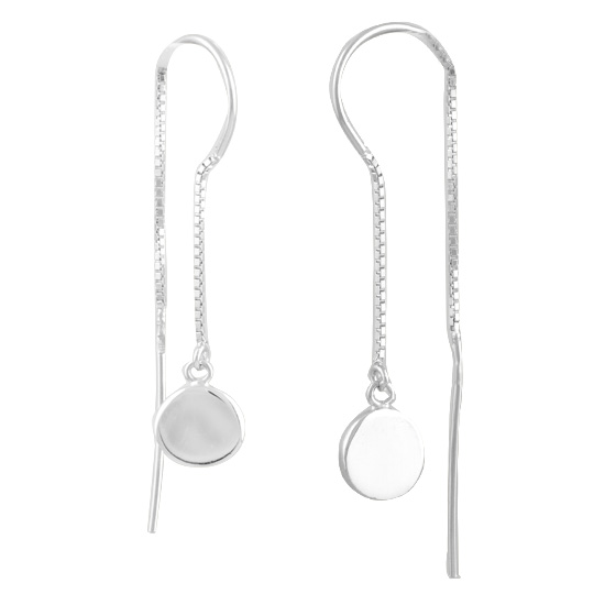 Silver earrings without stones