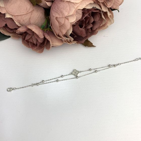 Silver bracelet with phianites