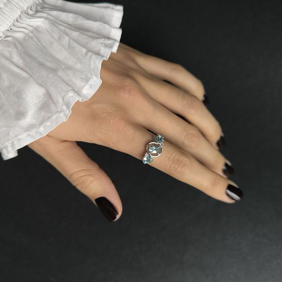 Срібна каблучка з топазом 1.707ct