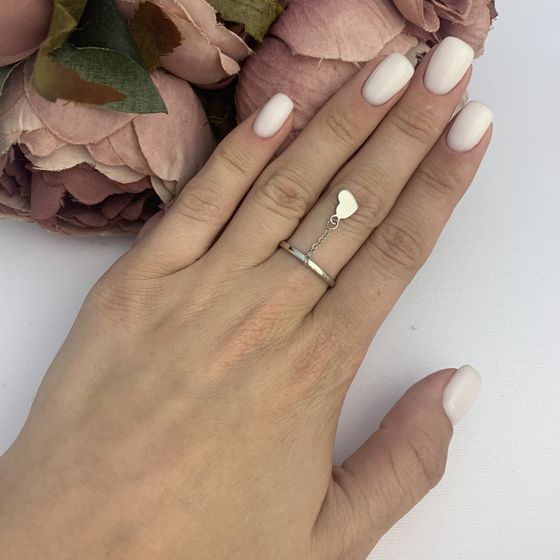 Silver ring without stones