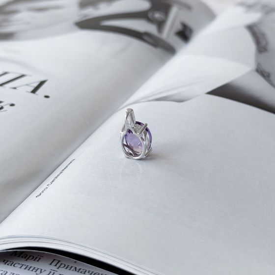 Серебряная подвеска с аметистом 2.117ct