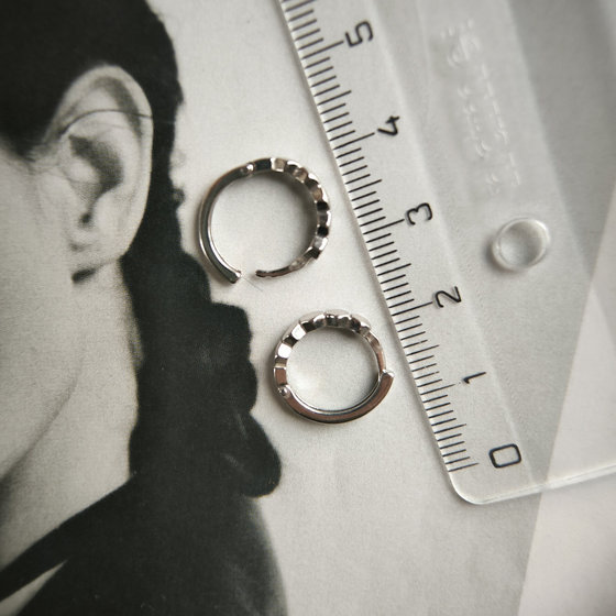Silver earrings without stones
