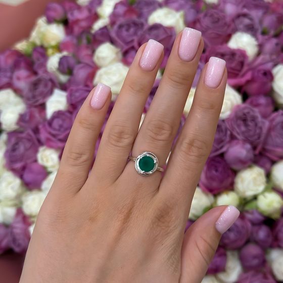 Срібна каблучка з агатом 1.8ct