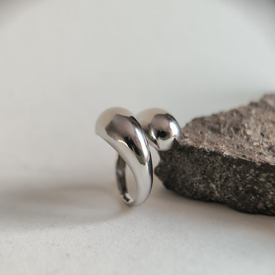 Silver ring without stones