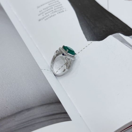 Серебряное кольцо с агатом 3.492ct