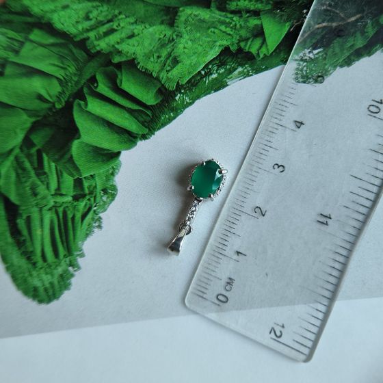 Серебряная подвеска с агатом