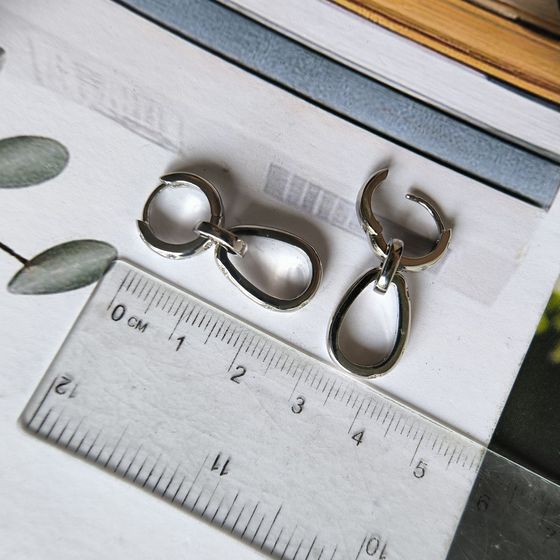 Срібні сережки з фіанітами