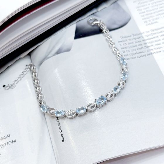 Срібний браслет з топазом 4.277ct