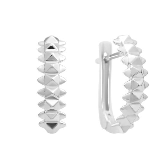 Серебряные серьги без камней