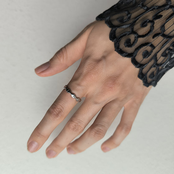 Silver ring without stones