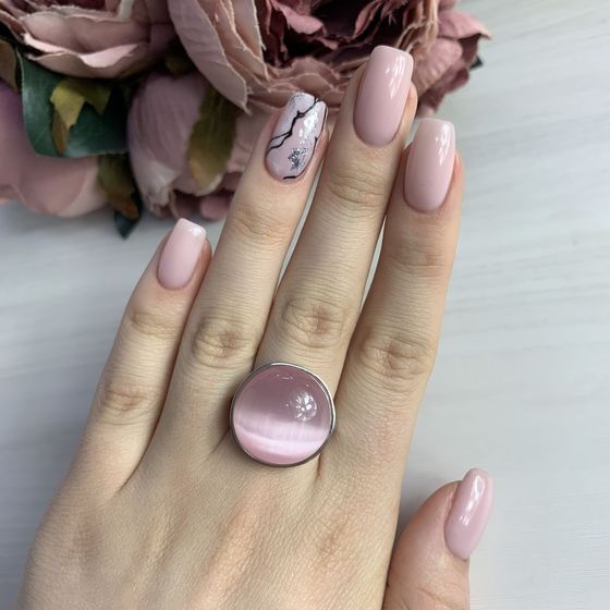 Серебряное кольцо с кошачьим глазом 18.469ct
