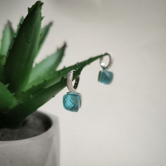 Silver Earrings with Fianites