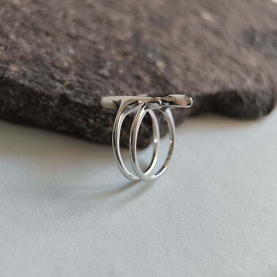 Silver ring without stones
