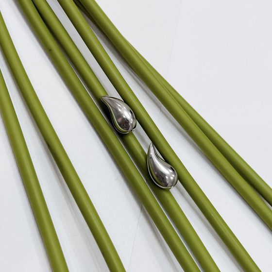 Silver earrings without stones