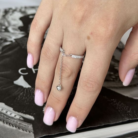 Silver Ring with Fianites