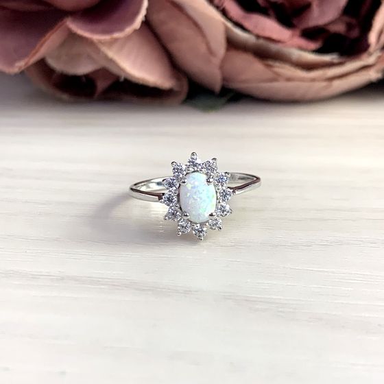 Серебряное кольцо с опалом 0.308ct