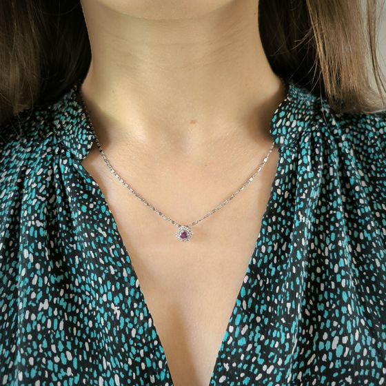 Срібна підвіска з аметистом 0.362ct