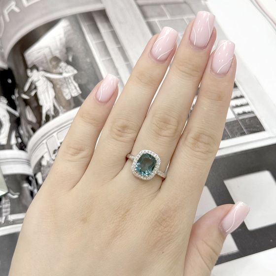 Серебряное кольцо с топазом Лондон Блю