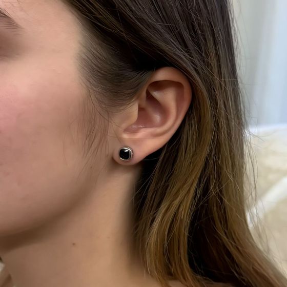 Срібні сережки з фіанітами