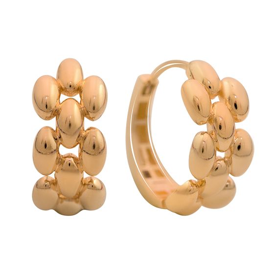 Gold earrings without stones