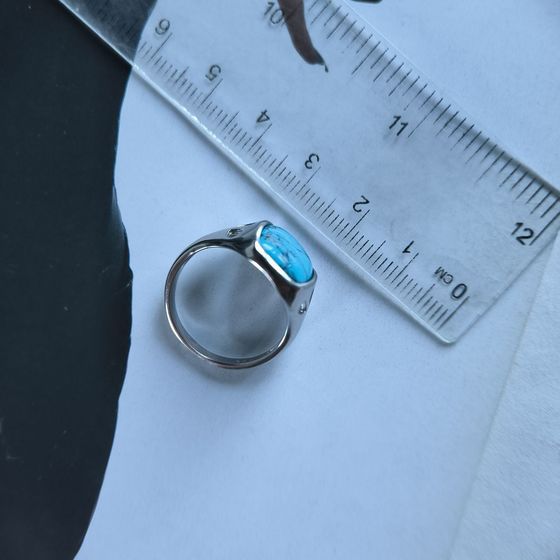 Silver ring with turquoise