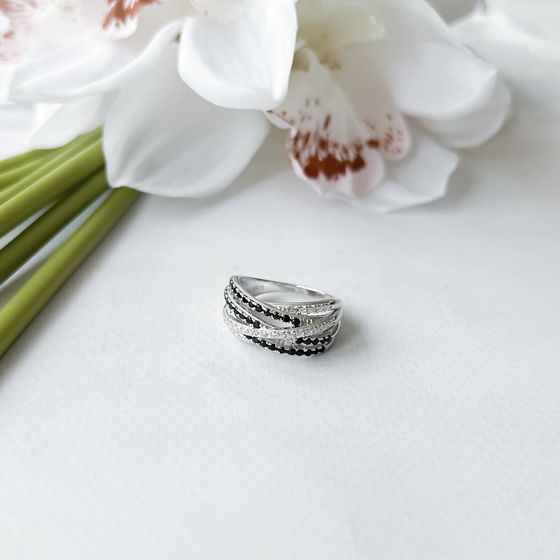 Silver Ring with Fianites