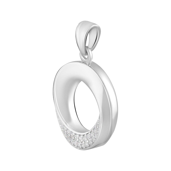 Silver pendant with phianites