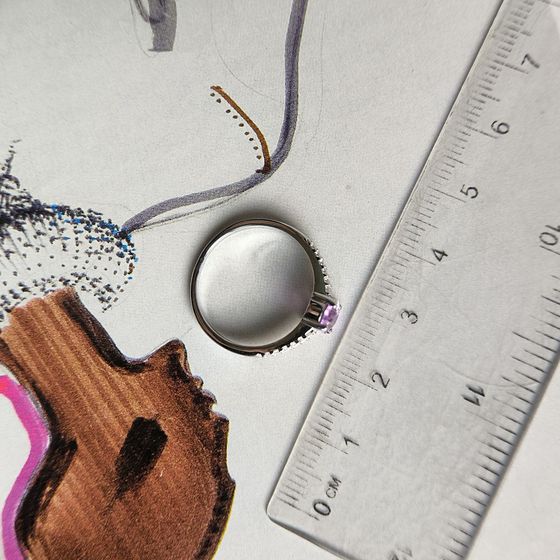 Срібна каблучка з александритом 1,45 карата