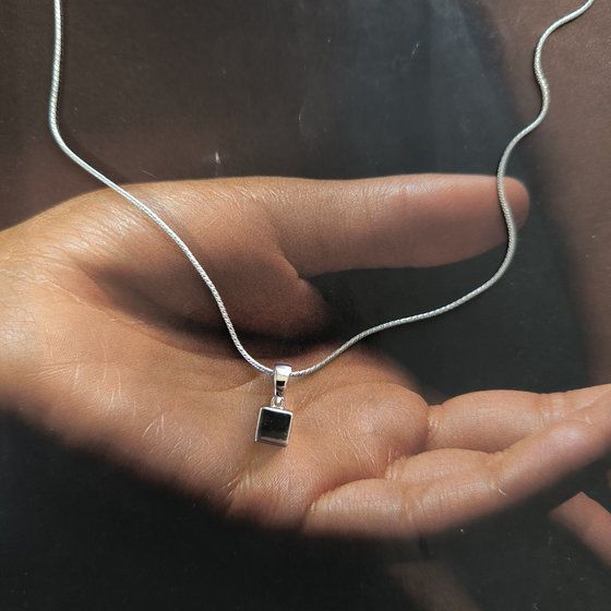 Silver pendant without stones