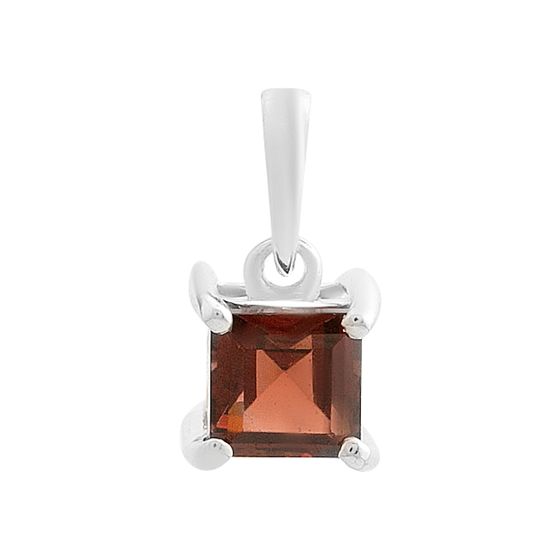 Silver pendant with 0.85ct garnet