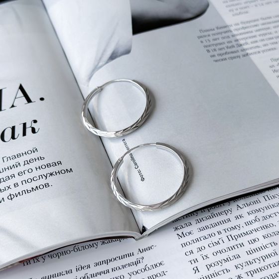 Срібні сережки без каменів