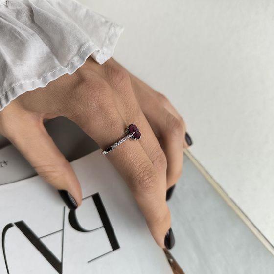 Срібна каблучка з рубіном 1.548ct