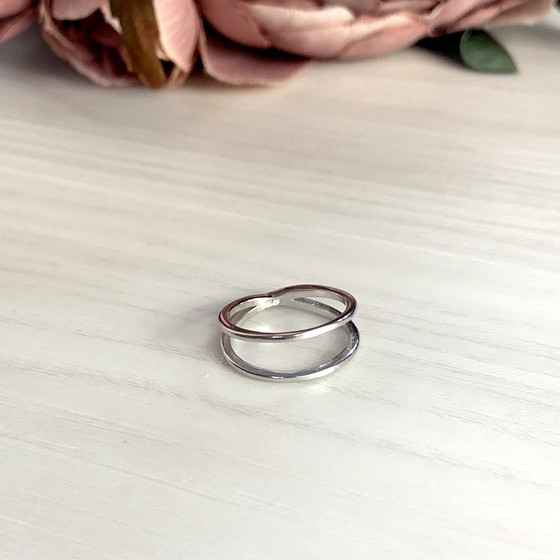 Silver ring without stones