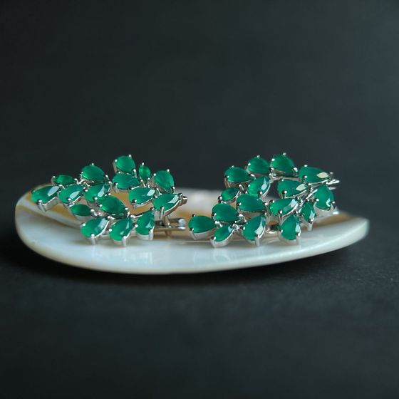 Срібні сережки з агатом 5.675ct