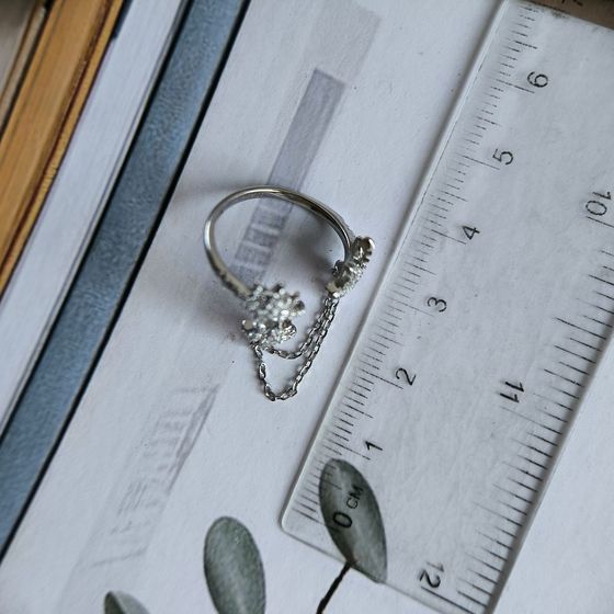 Silver Ring with Fianites