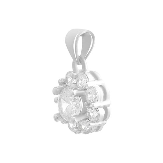 Срібна підвіска з фіанітами