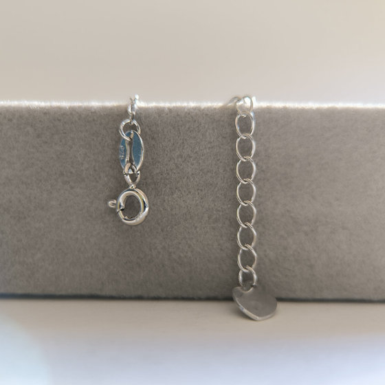 Silver bracelet with cubic zirconia