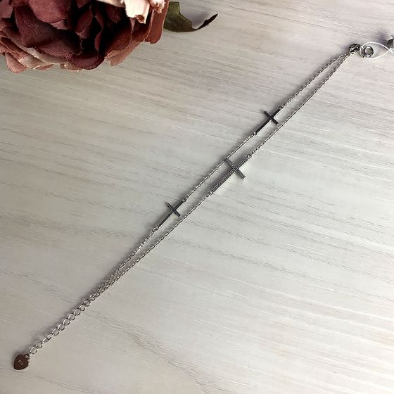 Silver bracelet with phianites