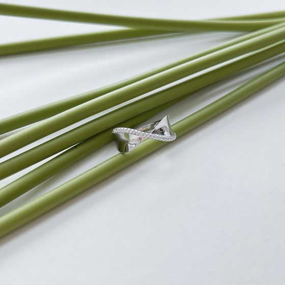 Silver Ring with Fianites