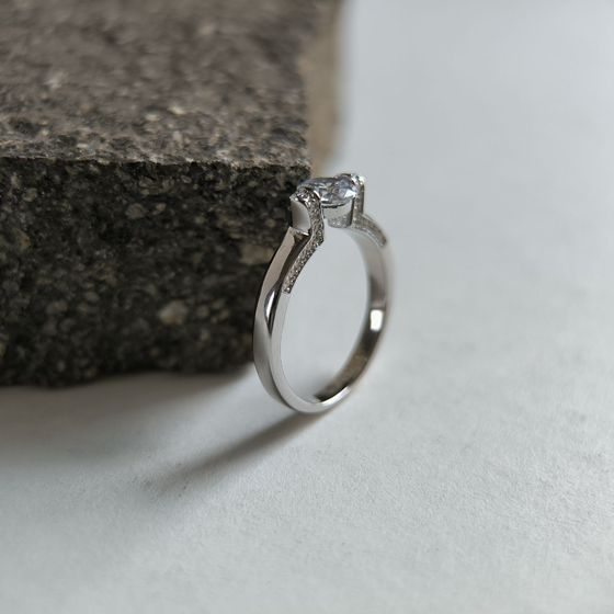 Silver Ring with Fianites