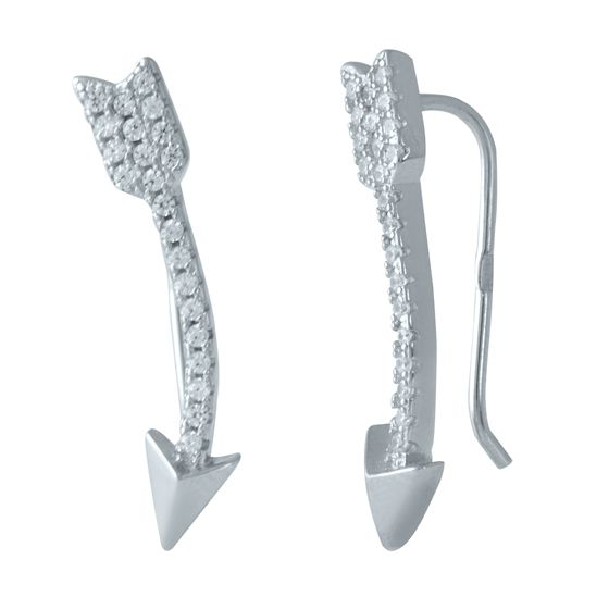 Срібні сережки з фіанітами