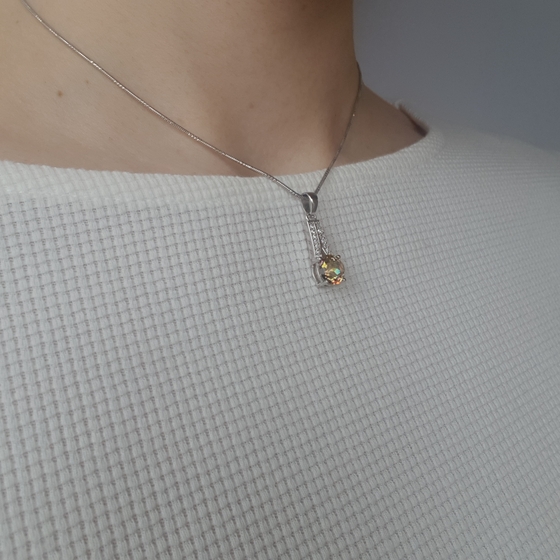 Срібна підвіска з містик топазом 1.8ct