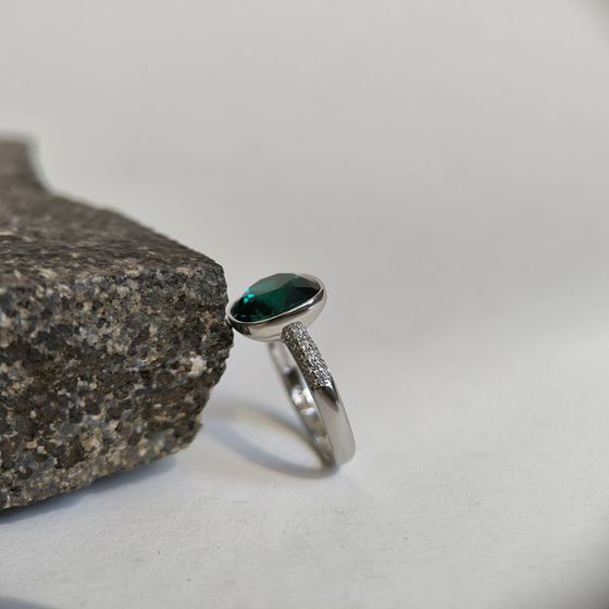 Silver Ring with Fianites