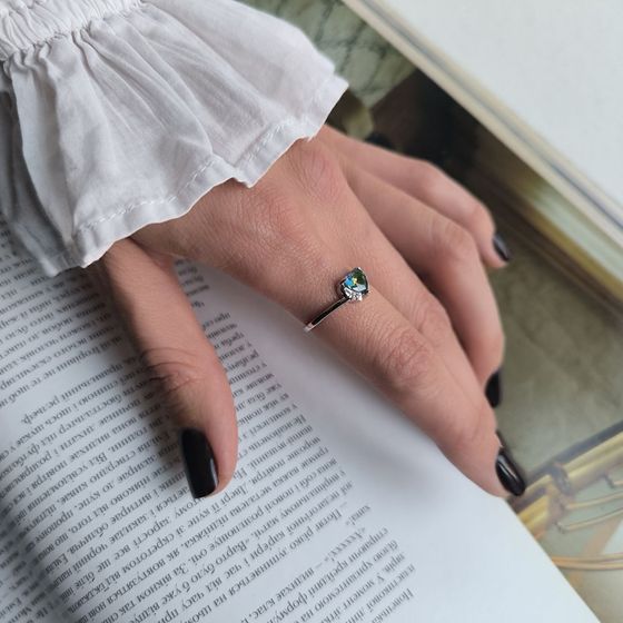 Срібна каблучка з містик топазом 0.613ct