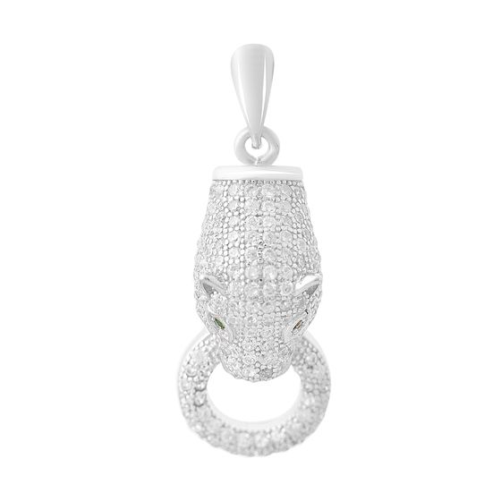 Срібна підвіска з фіанітами