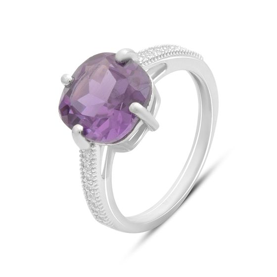 Silver ring with alexandrite 5.378ct