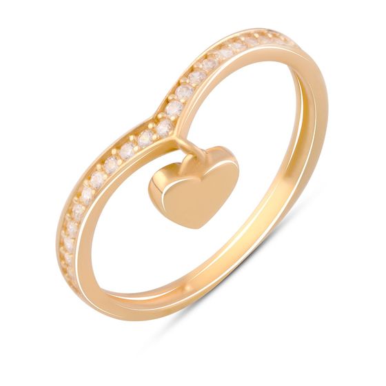 Золотое кольцо с фианитами 0.23ct